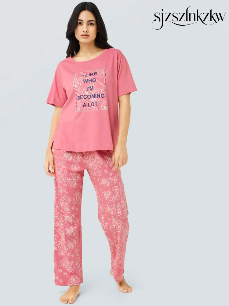 Paisley Cotton Knits PJ Set - Top Pajama