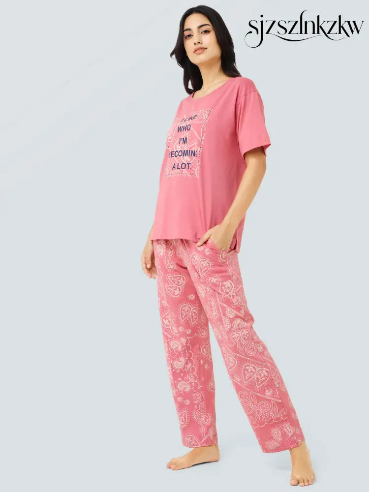 Paisley Cotton Knits PJ Set - Top Pajama
