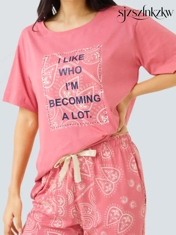 Paisley Cotton Knits PJ Set - Top Pajama