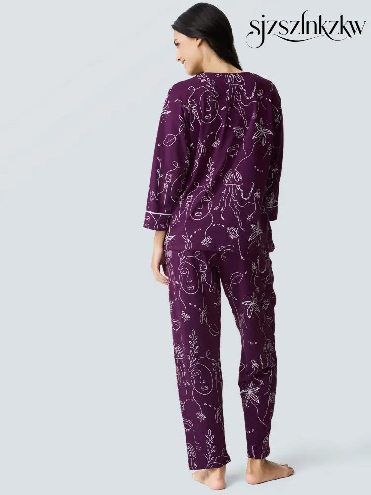Positive Minds Cotton Knits PJ Set - Top Pajama