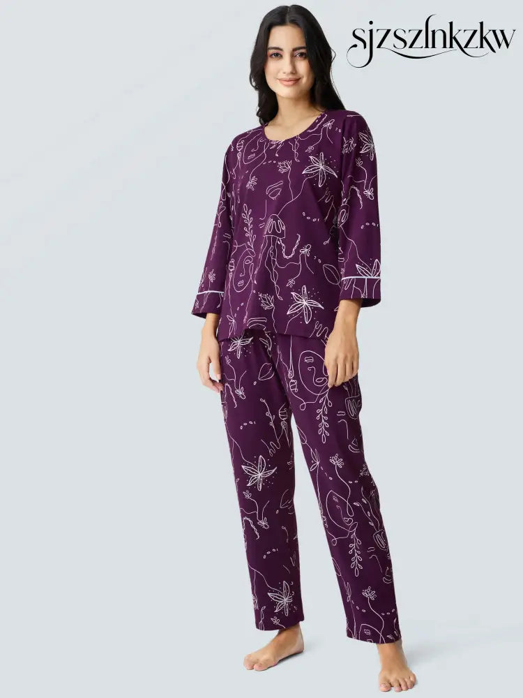 Positive Minds Cotton Knits PJ Set - Top Pajama