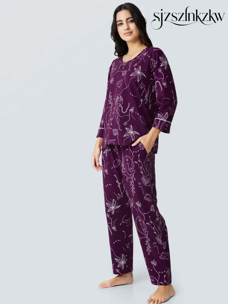 Positive Minds Cotton Knits PJ Set - Top Pajama