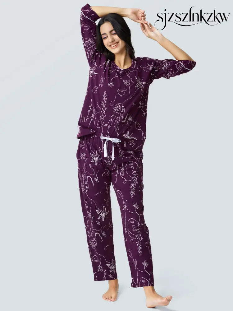 Positive Minds Cotton Knits PJ Set - Top Pajama