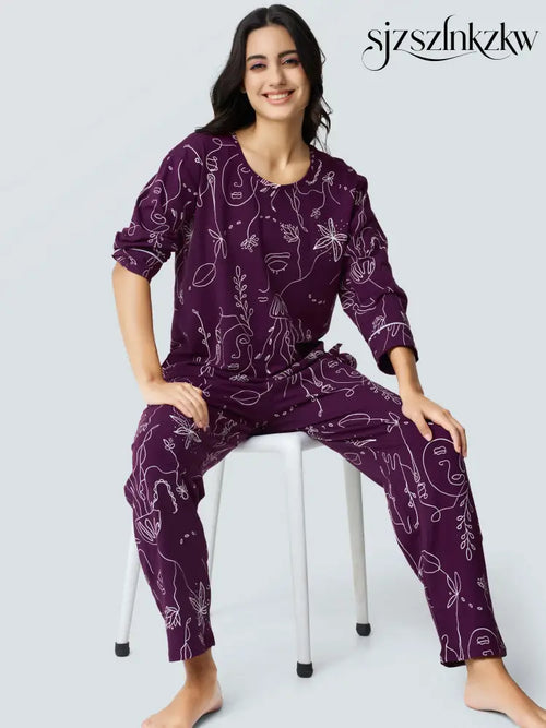 Positive Minds Cotton Knits PJ Set - Top Pajama