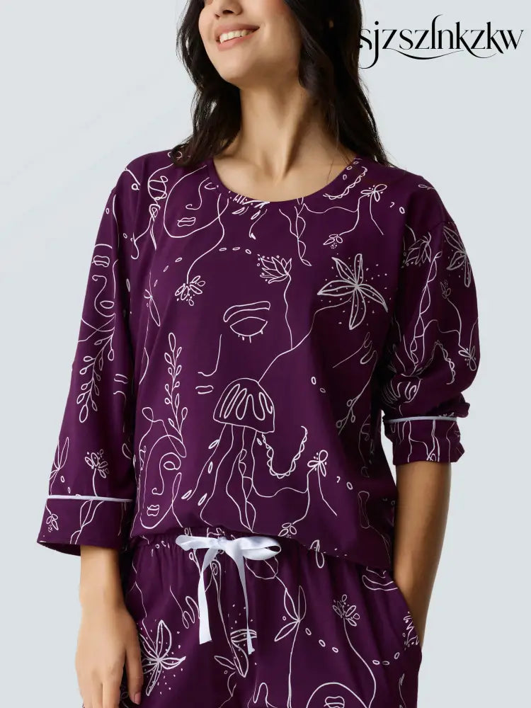 Positive Minds Cotton Knits PJ Set - Top Pajama