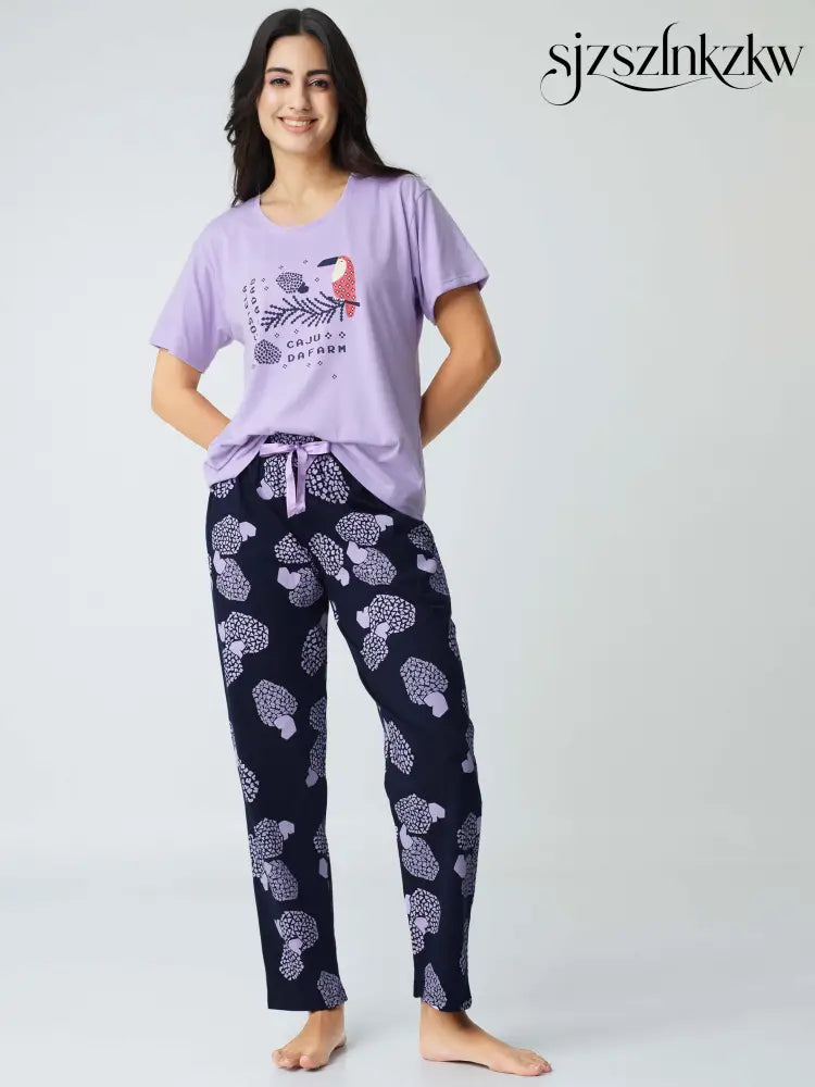 Tropical Fruit Cotton Knits PJ set - Top Pajama