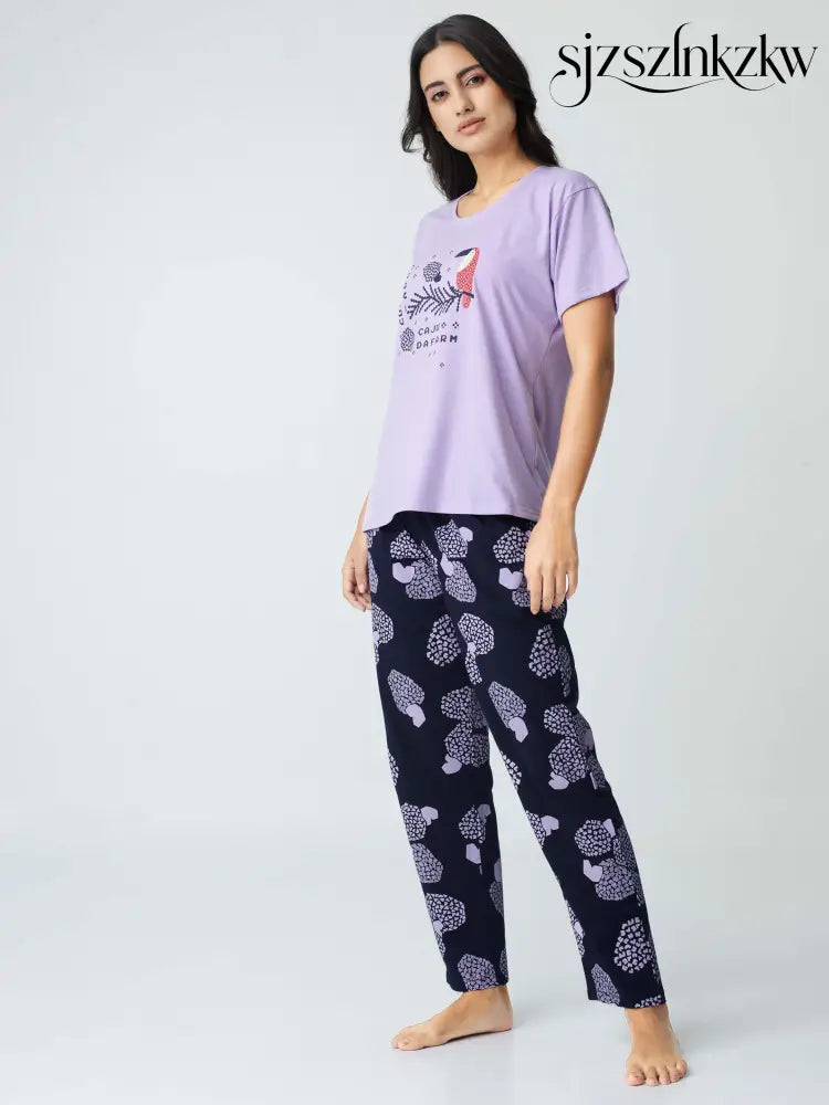 Tropical Fruit Cotton Knits PJ set - Top Pajama