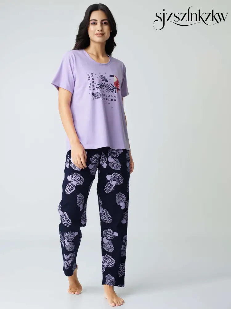 Tropical Fruit Cotton Knits PJ set - Top Pajama