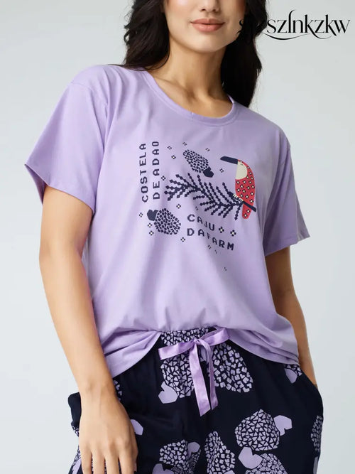 Tropical Fruit Cotton Knits PJ set - Top Pajama